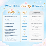 Fluffy Ultra Care Sanitary Pads Day – comparison with other products