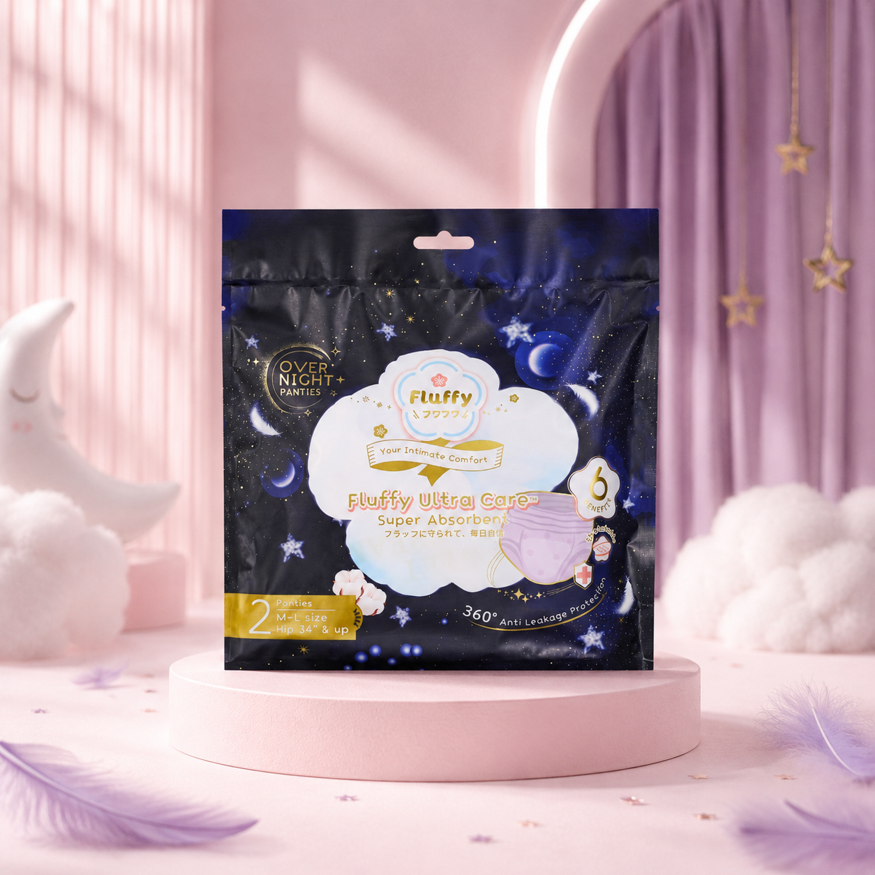 Fluffy Ultra Care Overnight Panties